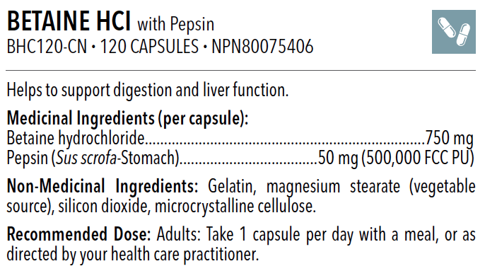 Betaine HCL (with Pepsin) okubowellness