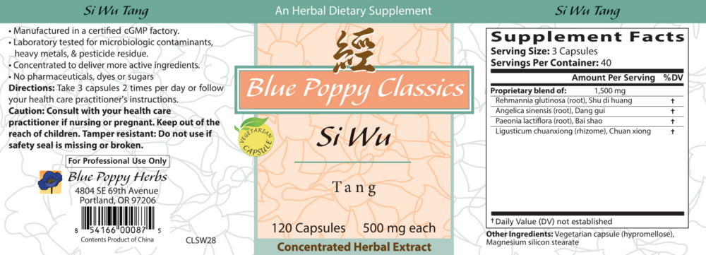 Si Wu Tang (Blood Nourishing Formula)