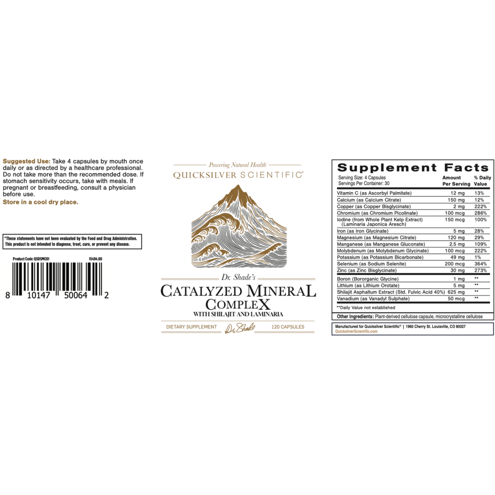 Dr. Shade's Catalyzed Mineral Complex with Shilajit and Laminaria