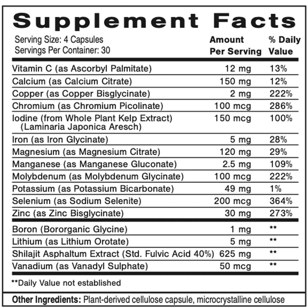Dr. Shade's Catalyzed Mineral Complex with Shilajit and Laminaria