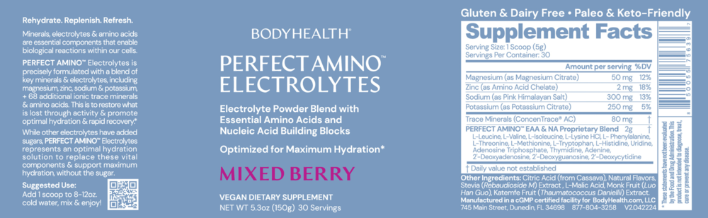 PerfectAmino Electrolytes (Mixed Berry)