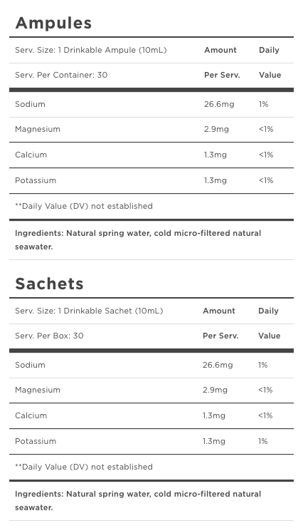 Quinton Isotonic Sea Water Minerals